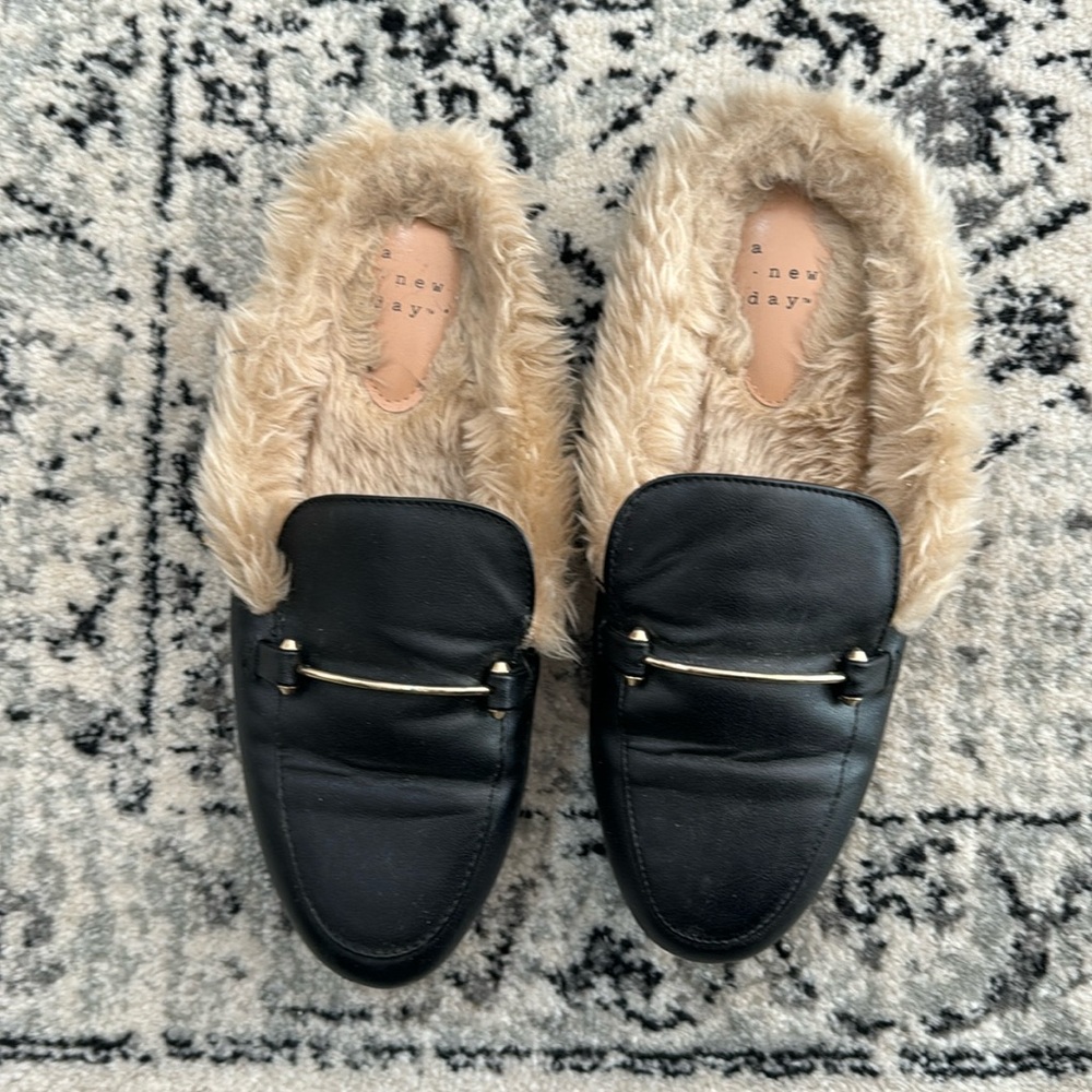 A New Day faux fur mule